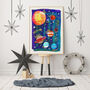 Space Planets Kids Print, thumbnail 4 of 9