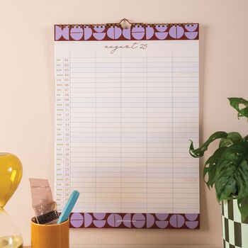 2025–2026 Academic A3 Family Planner | Boho Nouveau, 2 of 9