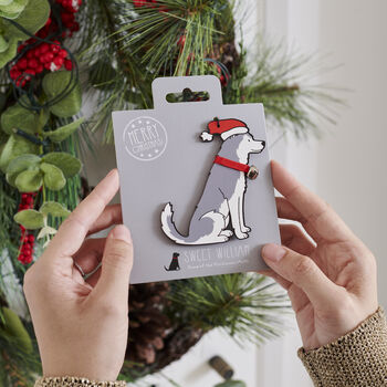 Christmas Husky Dog Pin Badge, 8 of 12
