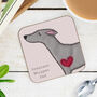 Whippet Greatest Dog Parent Coaster Gift, thumbnail 4 of 5