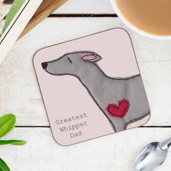 Whippet Greatest Dog Parent Coaster Gift, 4 of 5
