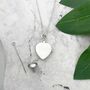 Personalised Sterling Silver Engraved Heart Cremation Ashes Urn Necklace, thumbnail 6 of 12