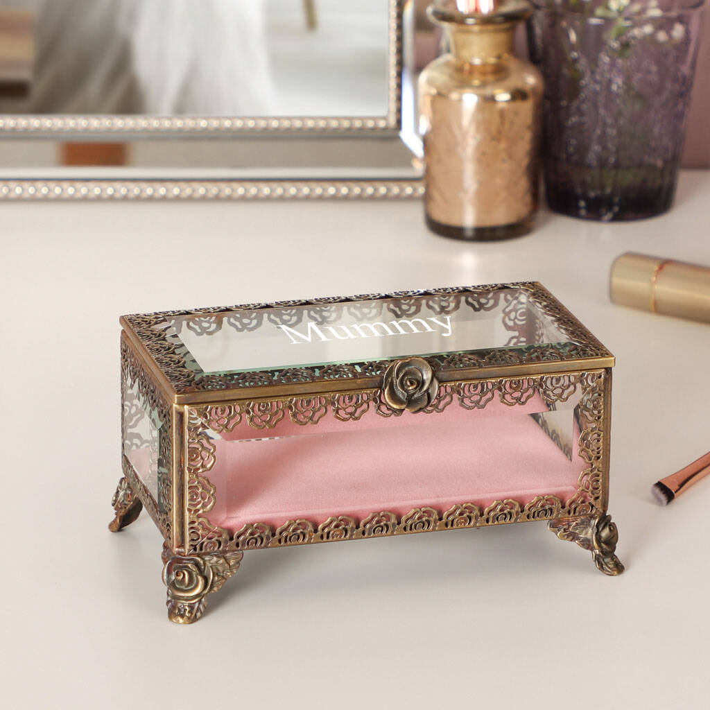 Personalised Vintage Rose Jewellery Box By Dibor