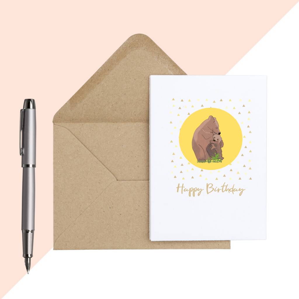Bear Hug Happy Birthday Card, 1 of 5