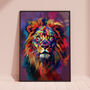 Lion Print Contemporary Pop Art, thumbnail 6 of 8