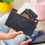 Personalised Double Sided Zip Leather Travel Wallet With Hot Stamped Name Or Initials, thumbnail 4 of 6