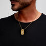 Army Dog Tag With Bead Chain 18 K Gold Plated Silver, thumbnail 3 of 6