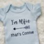 Personalised Twin Baby Gift Set | Matching Twin Clothes, thumbnail 10 of 12