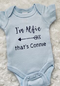 Personalised Twin Baby Gift Set | Matching Twin Clothes, 10 of 12