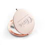 Personalised Round Rose Gold Plated Compact Mirror, thumbnail 2 of 5
