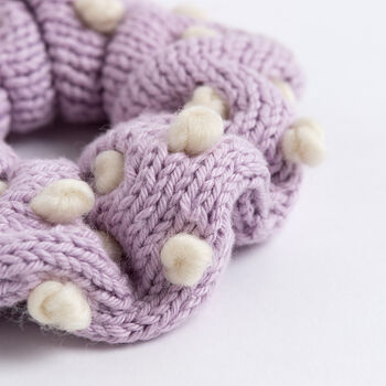 Cotton Scrunchies Set Easy Knitting Kit, 8 of 10