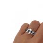 Sterling Silver Initial Stacking Ring, thumbnail 2 of 10