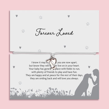 Forever Loved | Pet Sympathy Bracelet | Dog Loss Gift, 3 of 7
