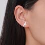 Mismatched Tiger Stud Earrings In Sterling Silver, thumbnail 4 of 12