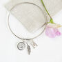 Personalised Feather Bangle, thumbnail 3 of 4