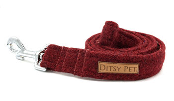 Red Harris Tweed Dog Collar, 2 of 3