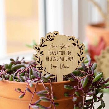 Personalised Thank You For Helping Me Grow Plant Tag, 6 of 8