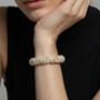 Shinju 18 K Gold Plated Chunky Pearl Bangle, thumbnail 4 of 5