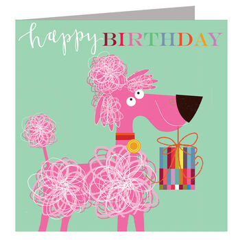 Happy Birthday Poodle Greetings Card, 2 of 5