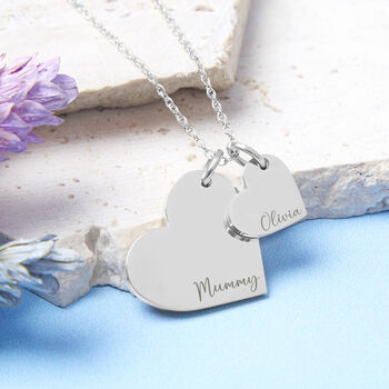 Mum And Me Personalised Heart Necklace, 4 of 9