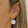 Handmade Coin Earrings With Sterling Silver Ear Post, thumbnail 5 of 8