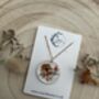 Autumn Pressed Flowers Filled Pendant Necklace, thumbnail 2 of 5