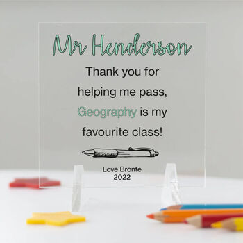 Personalised Favourite Class Acrylic Plaque, 2 of 3
