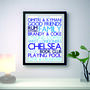 Personalised 'Favourite Things' Framed Print: Blues, thumbnail 4 of 6