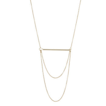 Double Loop Chain Bar Necklace, 2 of 4