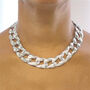 Solid Sterling Silver Chunky Square Necklace, thumbnail 1 of 4