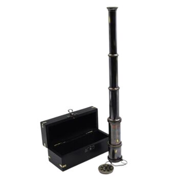 16 Inch Gunmetal Maritime Telescope With Wooden Box, 7 of 8