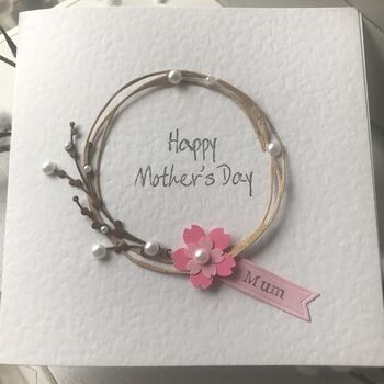 Personalised Mother's Day Circle Pearl Card, 5 of 6