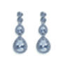 Double Pear Shaped Crystal Earrings, thumbnail 3 of 3