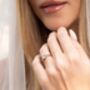 Two Ct Round Solitaire Moissanite Engagement Ring, thumbnail 6 of 9