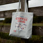 Coffee Club Tote Bag, Cotton Shoulder Bag, thumbnail 4 of 12