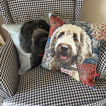 Personalised Pet Portrait Cushion, 7 of 12