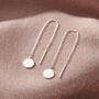 Personalised Disc Thread Through Earrings, thumbnail 2 of 7