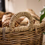 Round Lined Wicker Log Basket, thumbnail 4 of 4