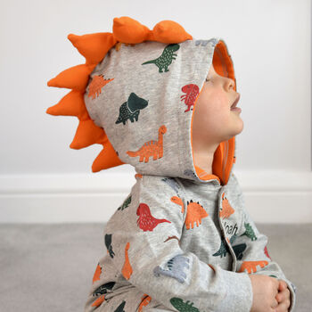 Personalised Dinosaur Print Baby Jumpsuit, 3 of 9
