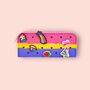 Girl’s Pink Croc Style Pencil Case And Pencil Crayons, thumbnail 1 of 5
