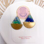Blue And Green Sailing Boat Statement Earrings, thumbnail 3 of 9