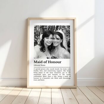 Personalised Maid Of Honour Photo Definition Print, 3 of 6