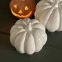 White Gloss Ceramic Pumpkin, thumbnail 3 of 6