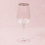 G Decor Set Of Four Aurora Ribbed Gold Wine Glasses, thumbnail 4 of 4
