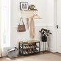 Industrial Wall Coat Rack With Shelf And Hanging Bar, thumbnail 5 of 10