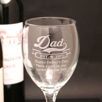 Engraved Wine Glass For Dad, 2 of 6