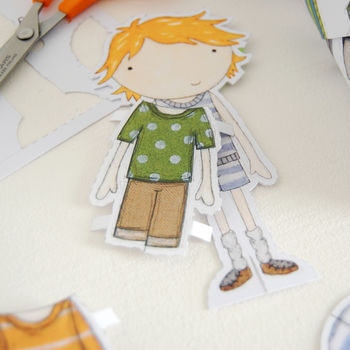 Colin Paper Doll Wrapping Paper Set, 9 of 12