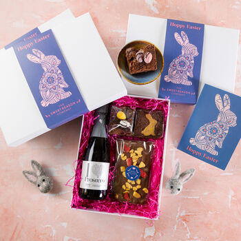 'Easter Bunny' Chocolate Slab, Brownies And Prosecco, 3 of 3