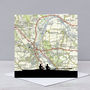 Rowing Over Map Of Henley Card, thumbnail 1 of 2