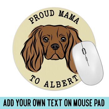 Cavalier King Charles Spaniel Mouse Mat, 3 of 5